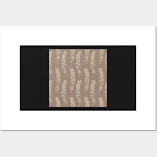 Delicate and elegant ferns in a simple repeating pattern Posters and Art